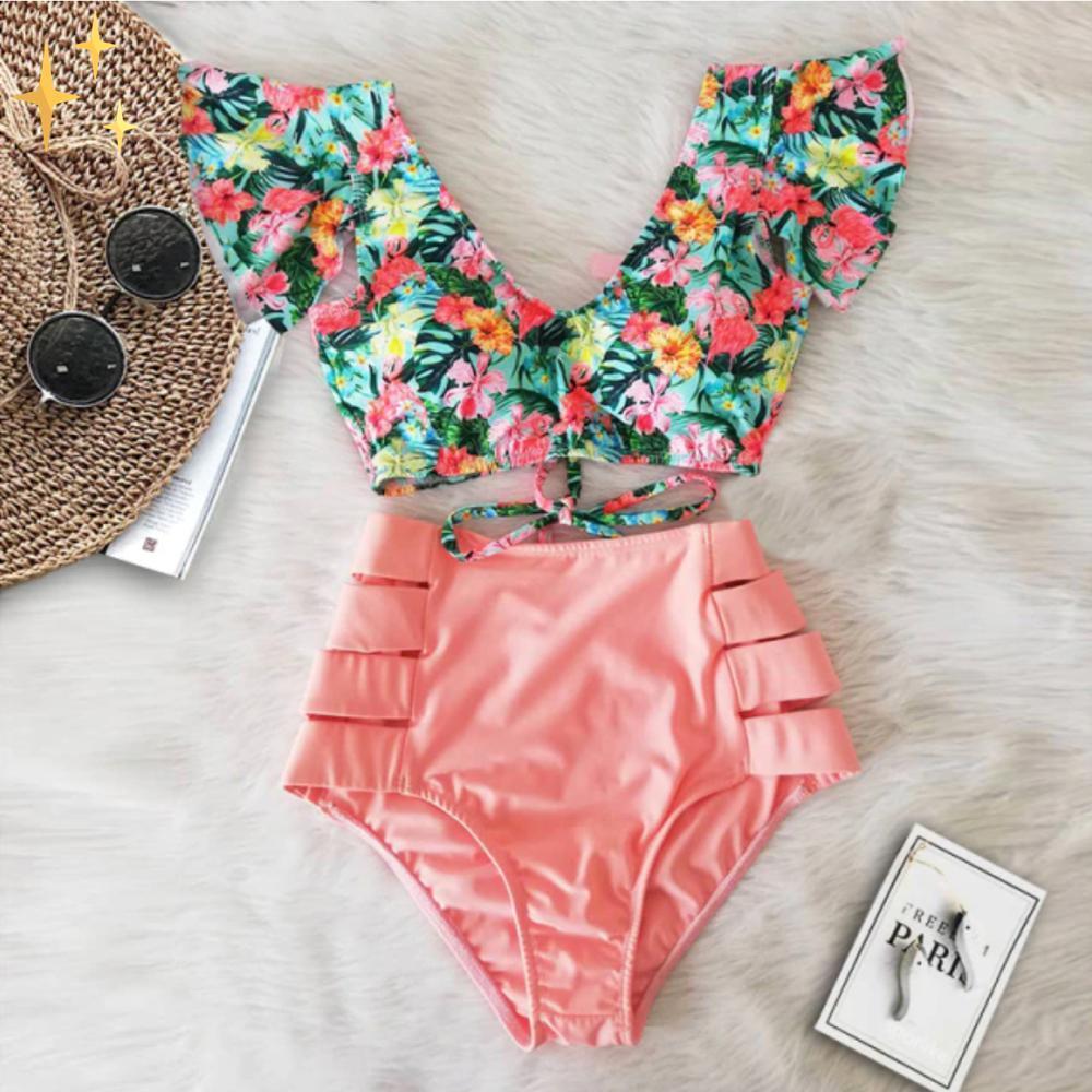 Flora Bikini High Waist Tights + Top | Der lustigste Bikini für den Sommer
