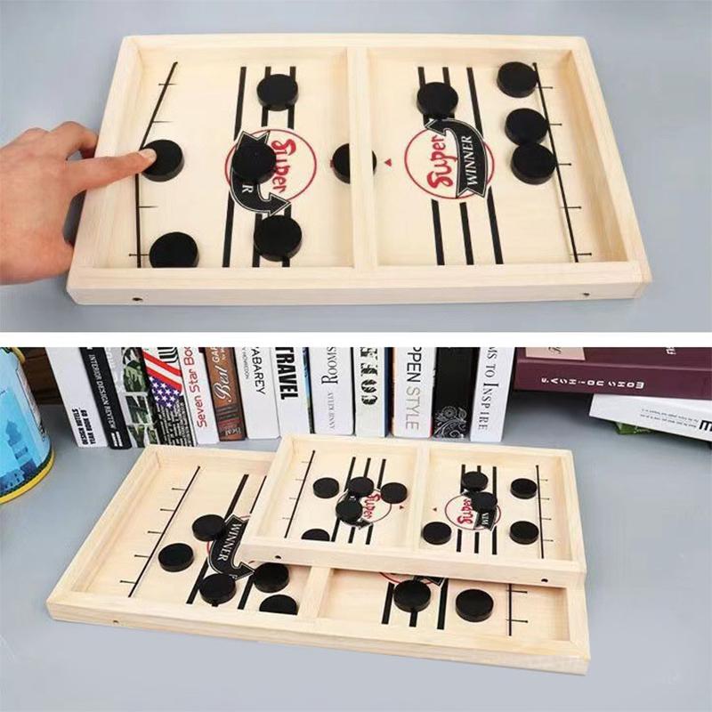 Holztischhockey Schießen Schach