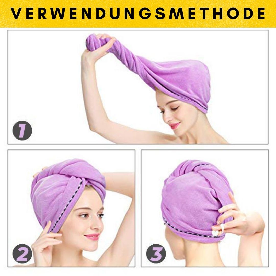 Handtuch zum Trocknen der Haare