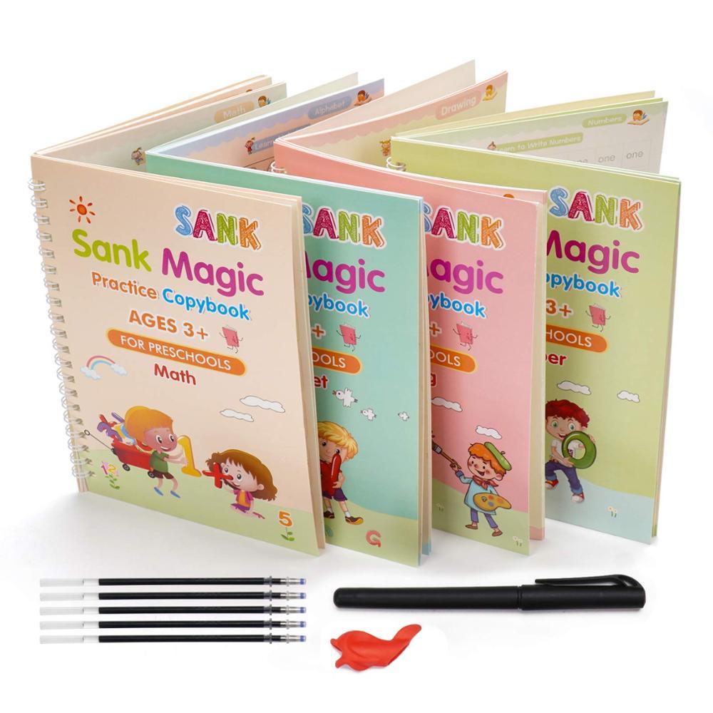 Magisches Übungsheft (4er Pack) + GRATIS Zauberstift