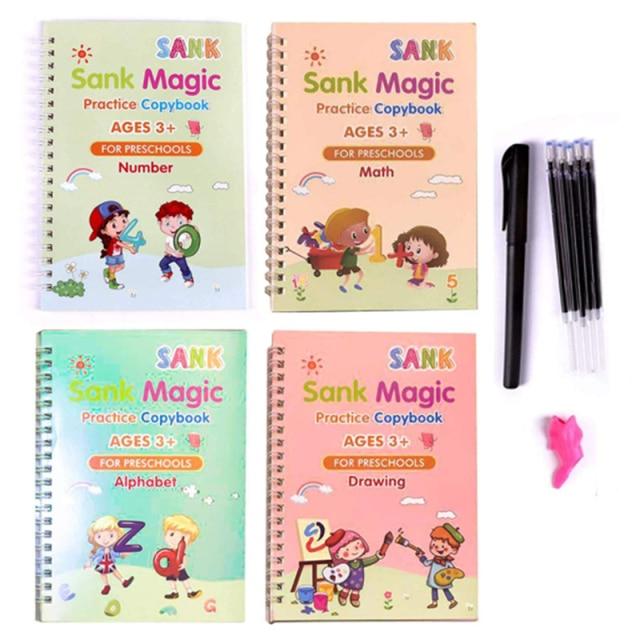 Magisches Übungsheft (4er Pack) + GRATIS Zauberstift